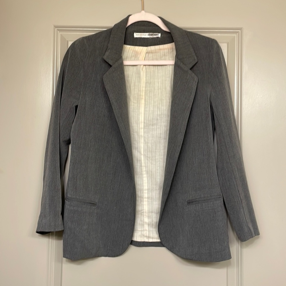 Necessary objects gray blazer
